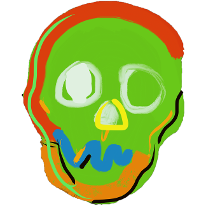 Neon Skull # 1 - Design by Tom Leedy