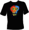 Neon Skull T Shirt by Tom Leedy