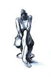 Sitting Nude, Frontal - by Tom Leedy
