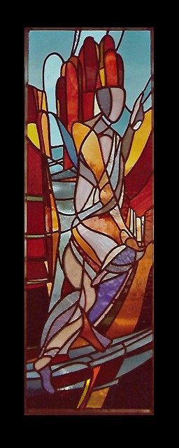 Ascension - Stained Glass by Tom Leedy